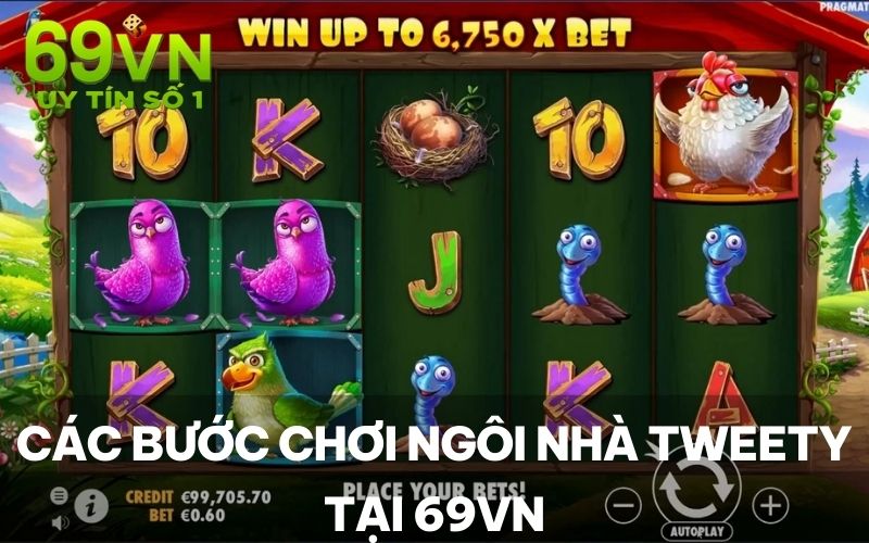 Các bước chơi Ngôi Nhà Tweety tại 69VN